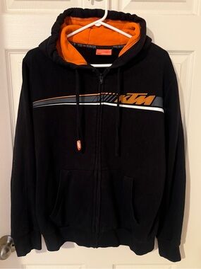 KTM Men’s Black & Orange Full-Zip Hoodie